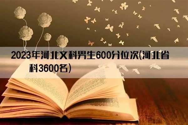 2023年河北文科男生600分位次(河北省文科3600名)