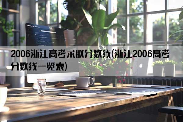 2006浙江高考录取分数线(浙江2006高考分数线一览表)