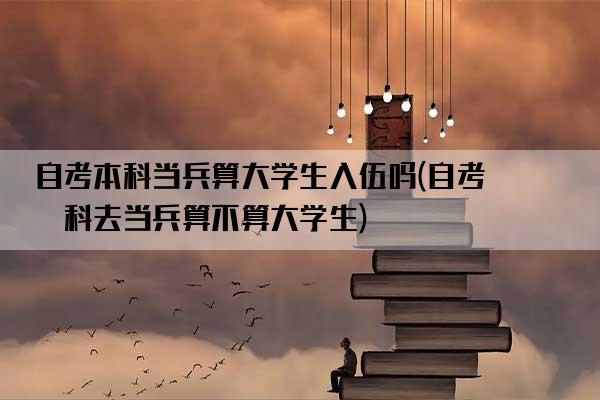 自考本科当兵算大学生入伍吗(自考本科去当兵算不算大学生)